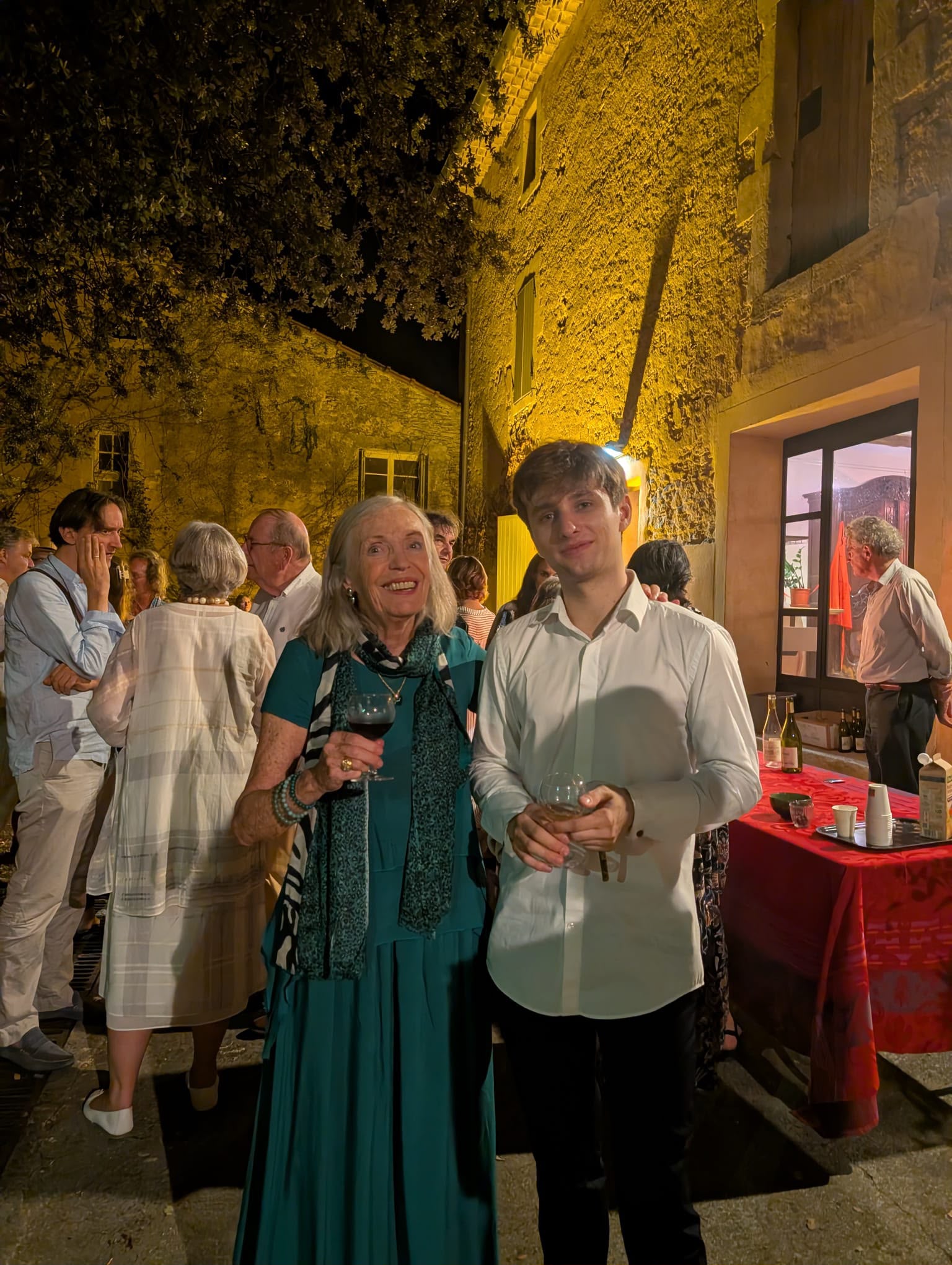 With Therese Francais